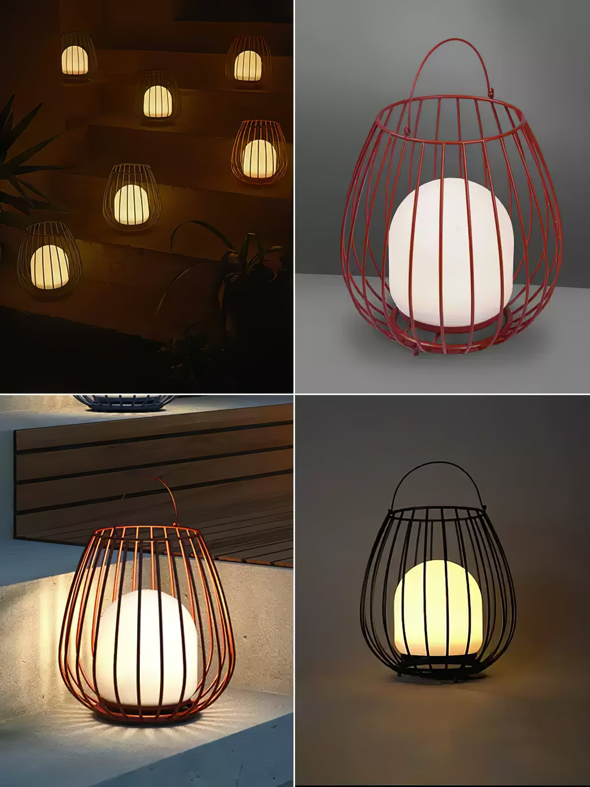 Liora Rechargeable Outdoor Lantern with LED Warm Light