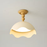 Liora Scallop Ceiling Light — Modern Wood Veneer LED Flush Mount