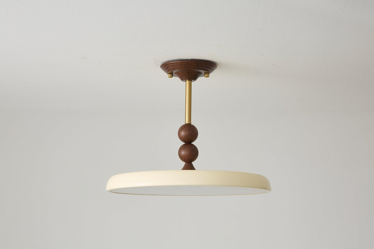 Liora Scallop Ceiling Light — Modern Wood Veneer LED Flush Mount