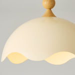 Liora Scallop Ceiling Light — Modern Wood Veneer LED Flush Mount