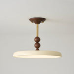 Liora Scallop Ceiling Light — Modern Wood Veneer LED Flush Mount