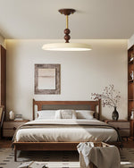 Liora Scallop Ceiling Light — Modern Wood Veneer LED Flush Mount