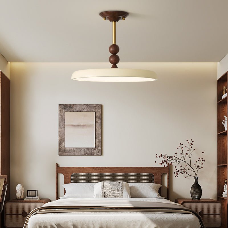Liora Scallop Ceiling Light — Modern Wood Veneer LED Flush Mount