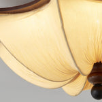 Liorin Fabric Ceiling Light – Modern Wood & Fabric Flush Mount