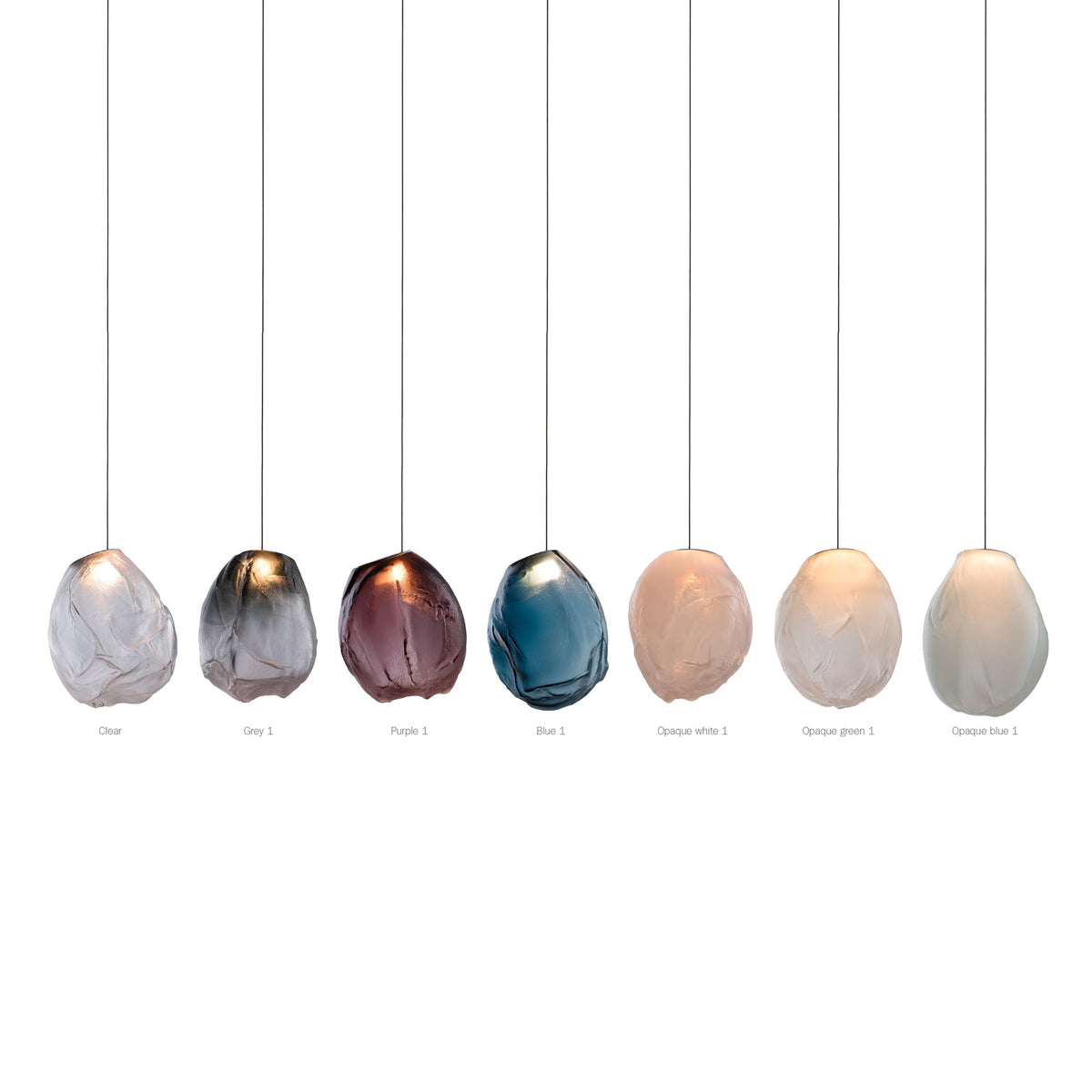 Liquid Glass Stone Pendant Light – Sculptural Blown Glass Chandelier