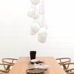 Liquid Glass Stone Pendant Light – Sculptural Blown Glass Chandelier