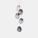 Liquid Glass Stone Pendant Light – Sculptural Blown Glass Chandelier