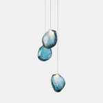 Liquid Glass Stone Pendant Light – Sculptural Blown Glass Chandelier