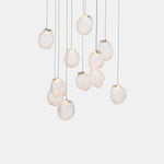 Liquid Glass Stone Pendant Light – Sculptural Blown Glass Chandelier