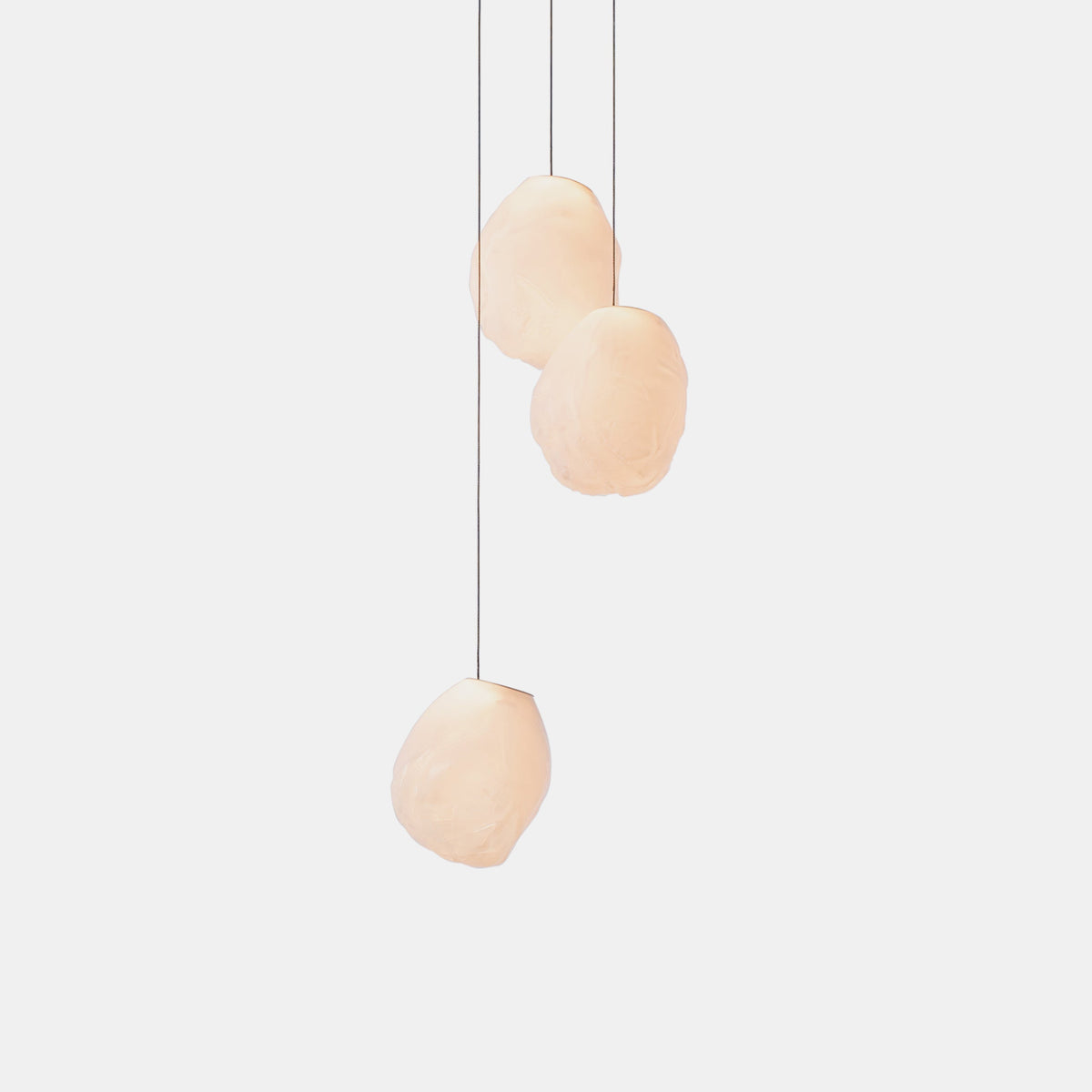 Liquid Glass Stone Pendant Light – Sculptural Blown Glass Chandelier
