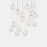Liquid Glass Stone Pendant Light – Sculptural Blown Glass Chandelier