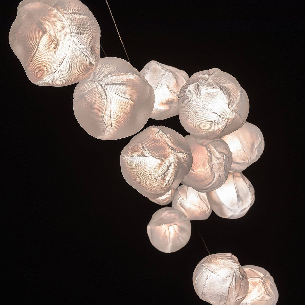 Liquid Glass Stone Pendant Light – Sculptural Blown Glass Chandelier