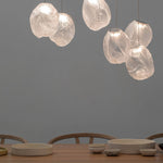 Liquid Glass Stone Pendant Light – Sculptural Blown Glass Chandelier