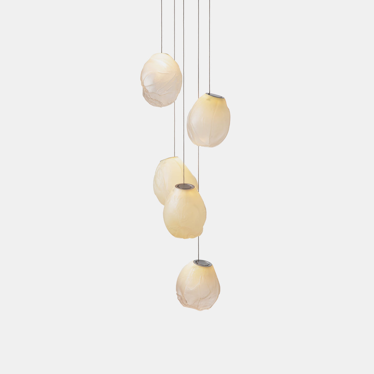 Liquid Glass Stone Pendant Light – Sculptural Blown Glass Chandelier