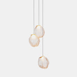 Liquid Glass Stone Pendant Light – Sculptural Blown Glass Chandelier