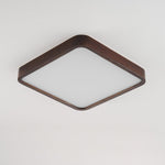 Lira Rectangular LED Ceiling Light in Walnut Wood for Modern Interiors