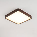 Lira Rectangular LED Ceiling Light in Walnut Wood for Modern Interiors