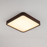 Lira Rectangular LED Ceiling Light in Walnut Wood for Modern Interiors
