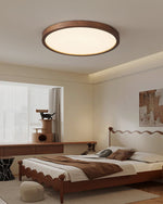 Lira Rectangular LED Ceiling Light in Walnut Wood for Modern Interiors