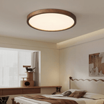 Lira Rectangular LED Ceiling Light in Walnut Wood for Modern Interiors