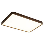 Lira Rectangular LED Ceiling Light in Walnut Wood for Modern Interiors