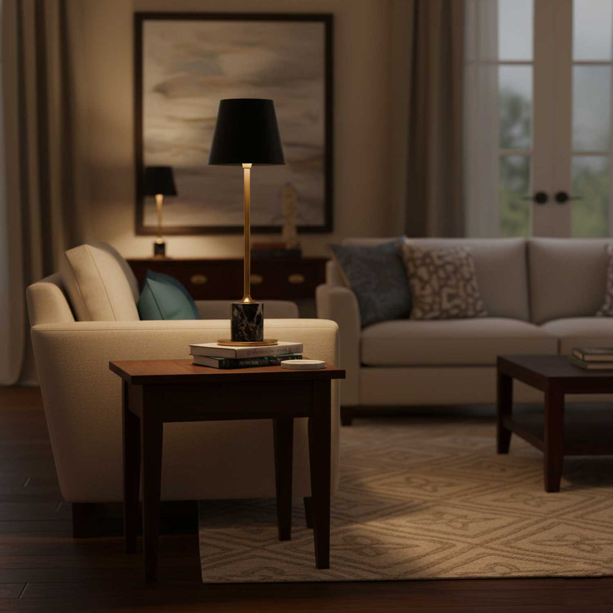 Lirio Mini Marble Table Lamp – Portable LED Accent Light