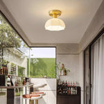 Minimalist White Dome Ceiling Light
