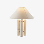 Lloyd Sculptural Marble Table Lamp with Silk Shade