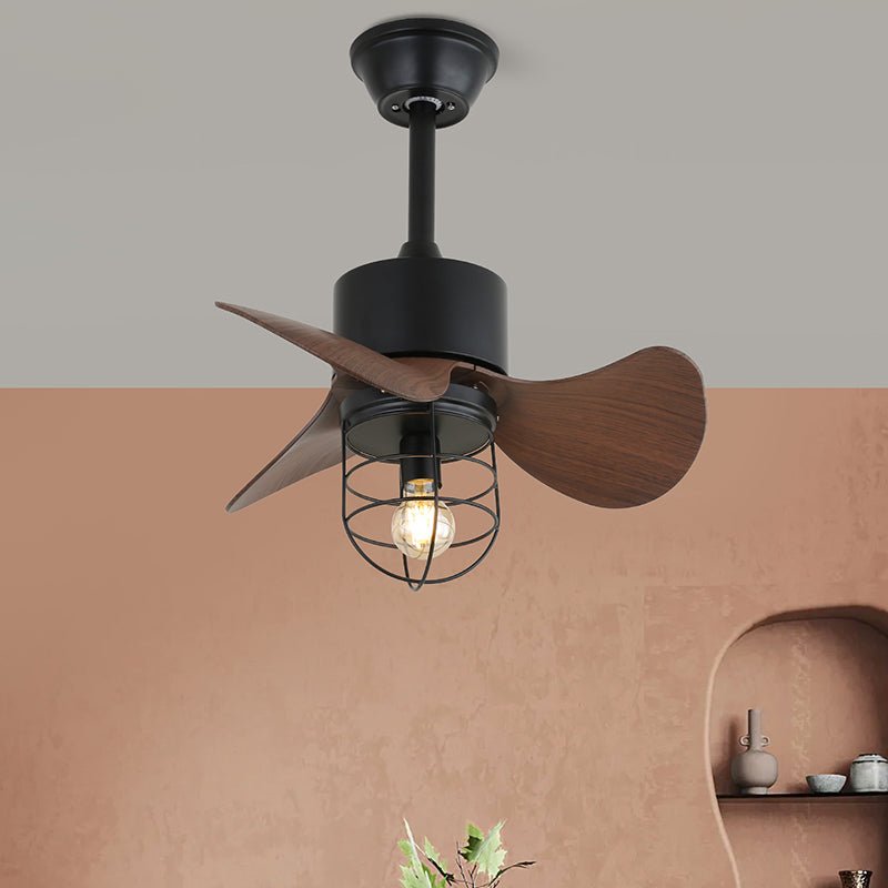 Loft Blade Cage Ceiling Fan with Light – Industrial Modern Design