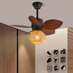 Loft Blade Cage Ceiling Fan with Light – Industrial Modern Design