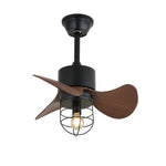Loft Blade Cage Ceiling Fan with Light – Industrial Modern Design