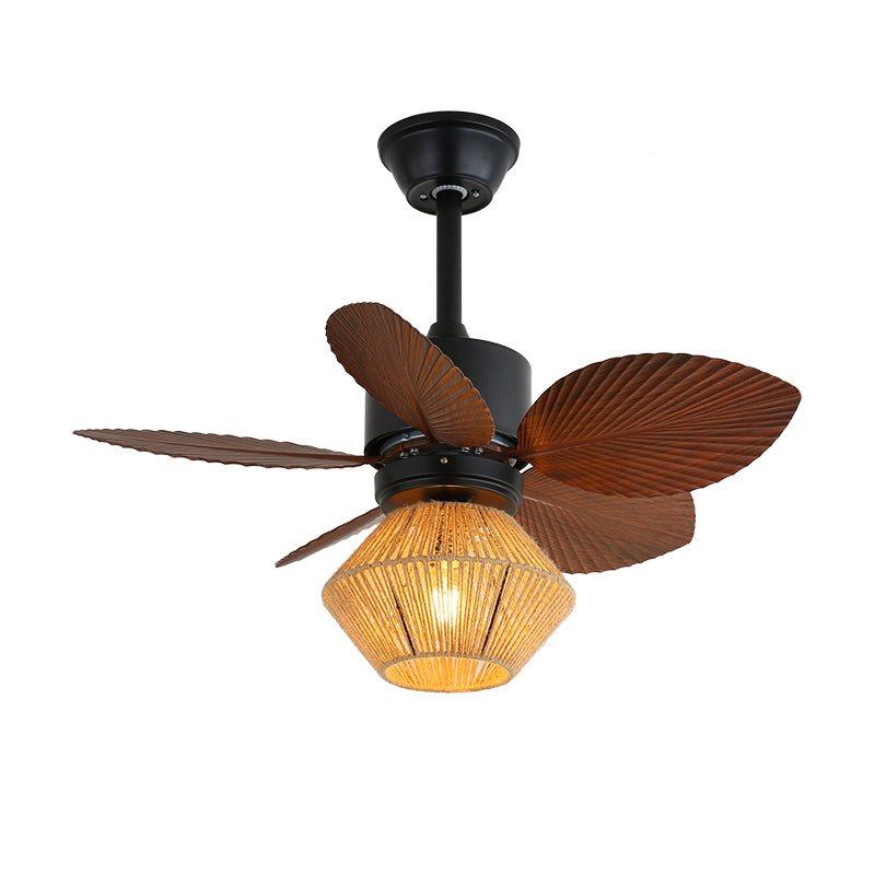 Loft Blade Cage Ceiling Fan with Light – Industrial Modern Design