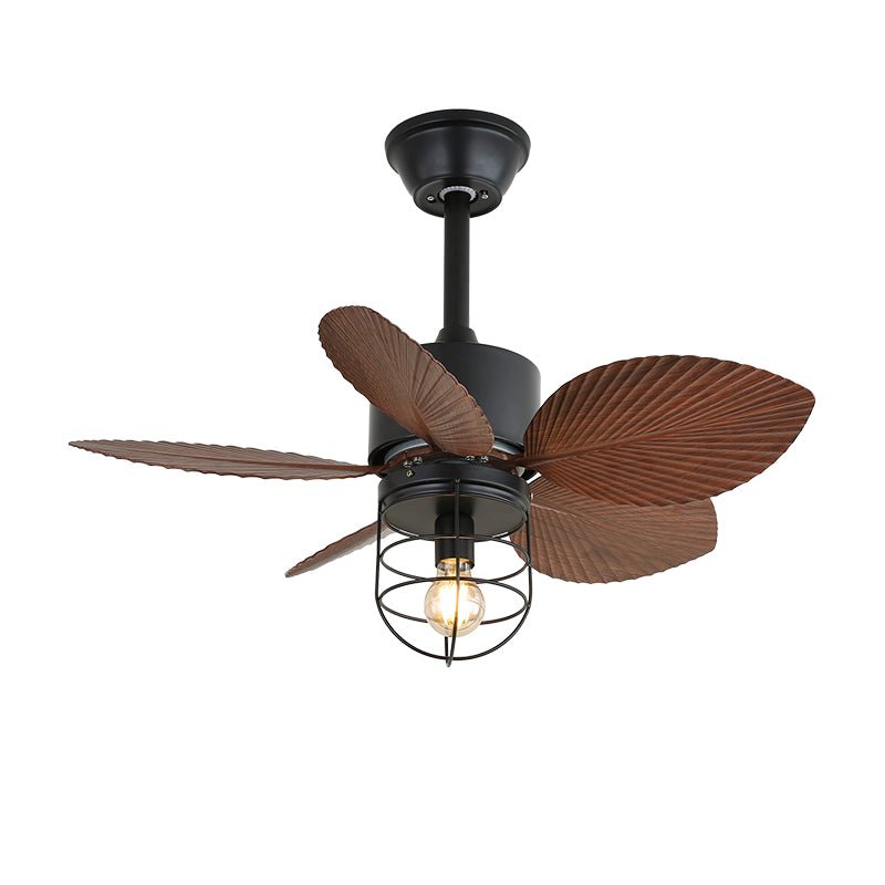 Loft Blade Cage Ceiling Fan with Light – Industrial Modern Design