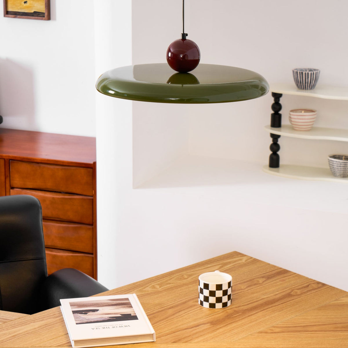 Lola Pendant Swag Light – Modern LED Disc Pendant for Living Room & Dining Room
