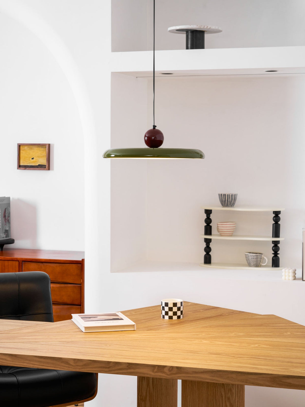 Lola Pendant Swag Light – Modern LED Disc Pendant for Living Room & Dining Room