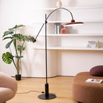 Lola Floor Lamp – Sculptural Modern LED Floor Lamp with Asymmetrical Red Shade