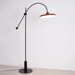 Lola Floor Lamp – Sculptural Modern LED Floor Lamp with Asymmetrical Red Shade