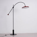 Lola Floor Lamp – Sculptural Modern LED Floor Lamp with Asymmetrical Red Shade