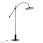 Lola Floor Lamp – Sculptural Modern LED Floor Lamp with Asymmetrical Red Shade
