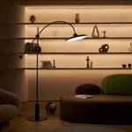 Lola Floor Lamp – Sculptural Modern LED Floor Lamp with Asymmetrical Red Shade