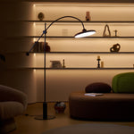 Lola Floor Lamp – Sculptural Modern LED Floor Lamp with Asymmetrical Red Shade