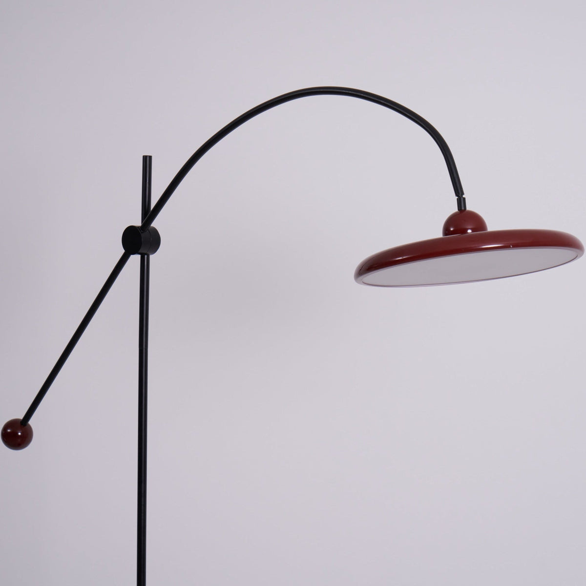 Lola Floor Lamp – Sculptural Modern LED Floor Lamp with Asymmetrical Red Shade