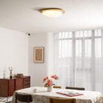 Pebble Flush Mount Ceiling Light with Walnut Grain Finish
