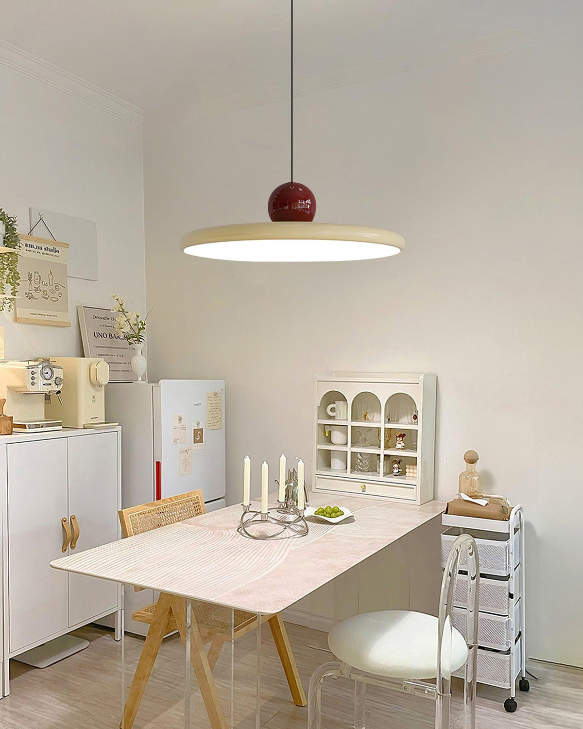 Lola Pendant Swag Light – Modern LED Disc Pendant for Living Room & Dining Room