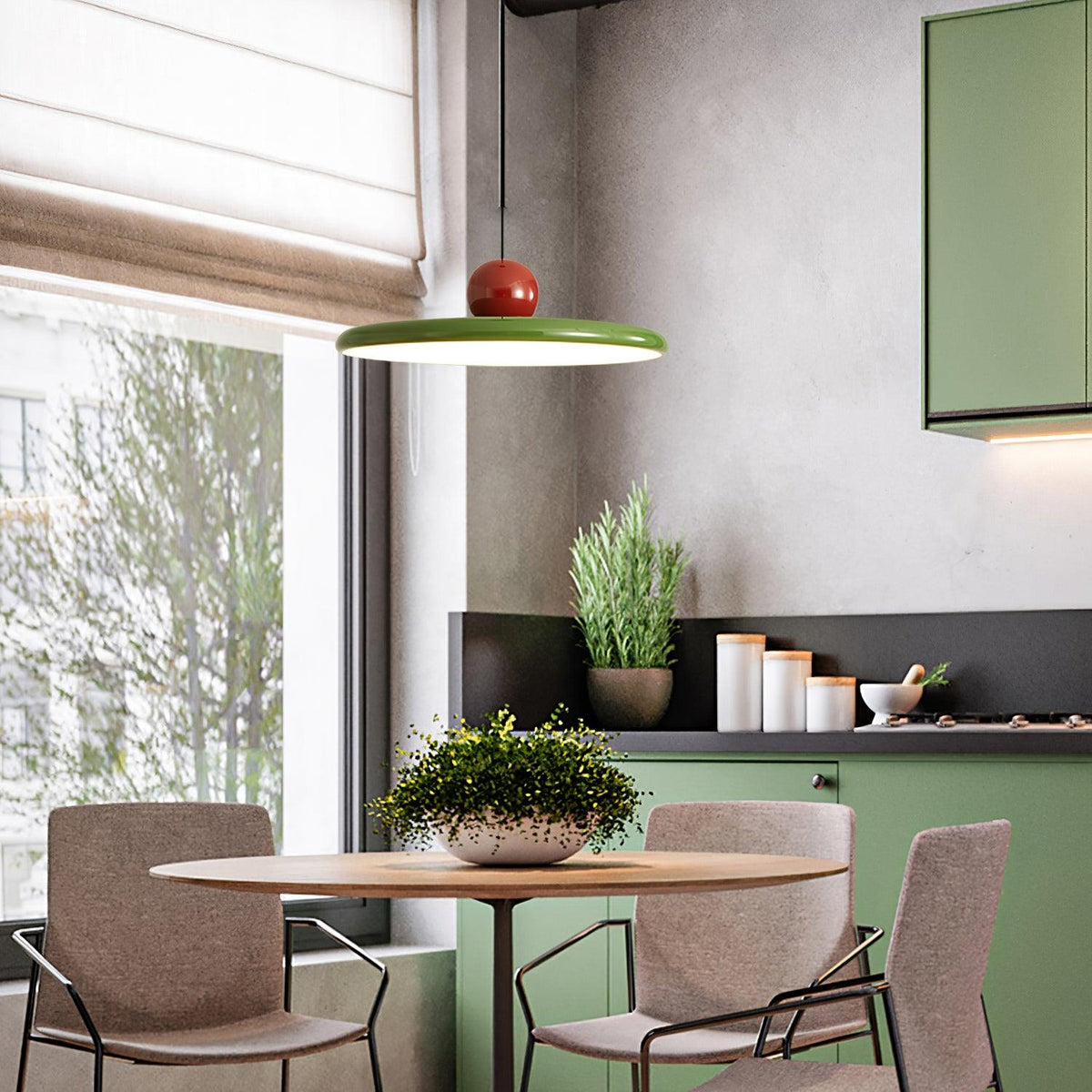 Lola Pendant Swag Light – Modern LED Disc Pendant for Living Room & Dining Room