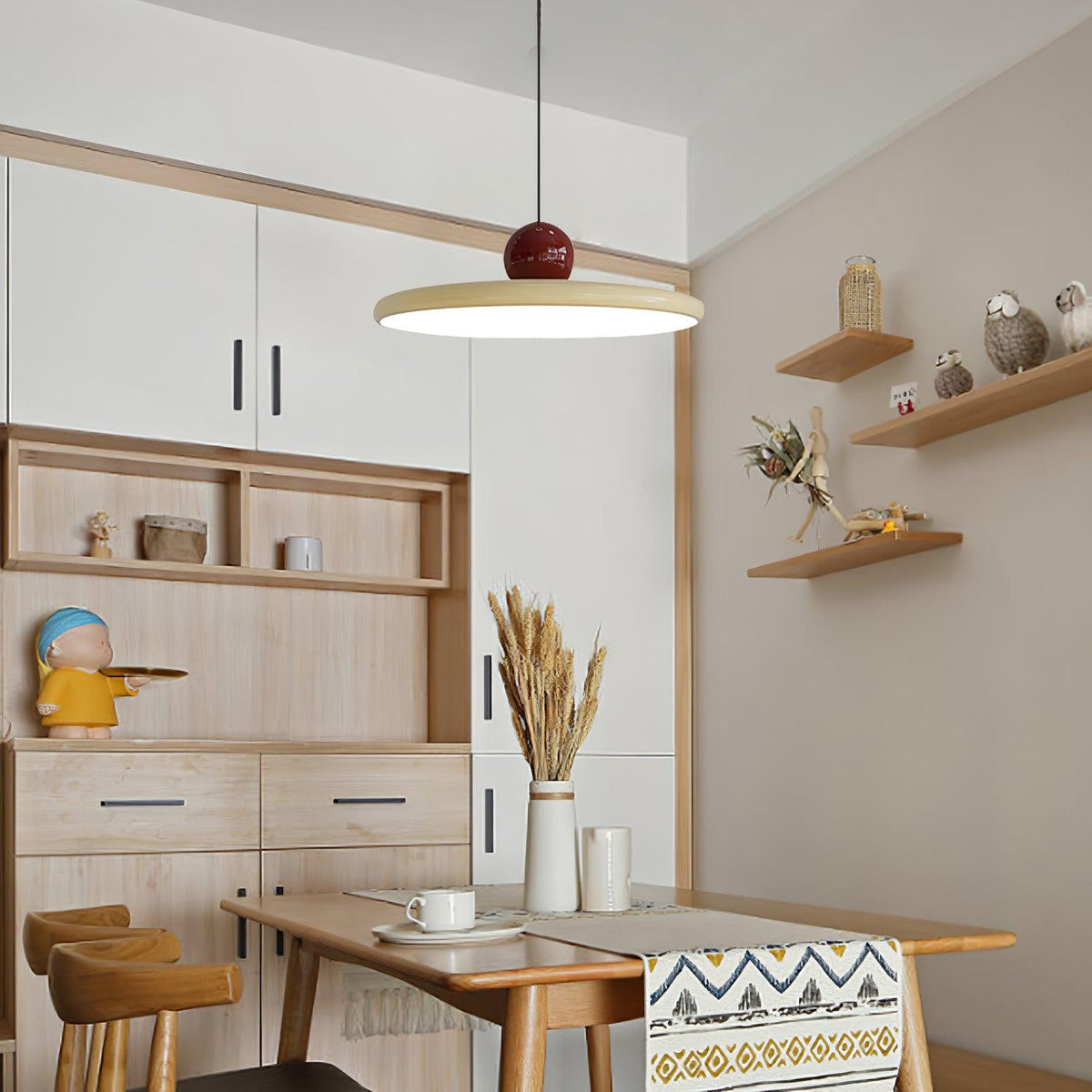 Lola Pendant Swag Light – Modern LED Disc Pendant for Living Room & Dining Room