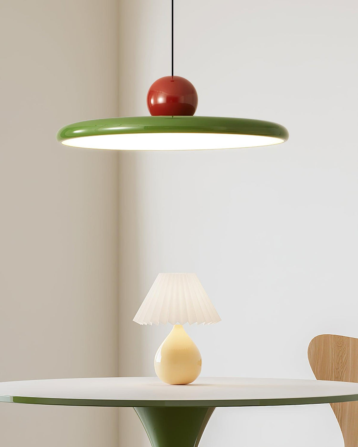 Lola Pendant Swag Light – Modern LED Disc Pendant for Living Room & Dining Room