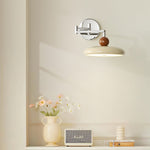 Lola Swing Arm Wall Sconce in Chrome or Green with Beige Shade
