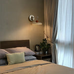 Lola Swing Arm Wall Sconce in Chrome or Green with Beige Shade