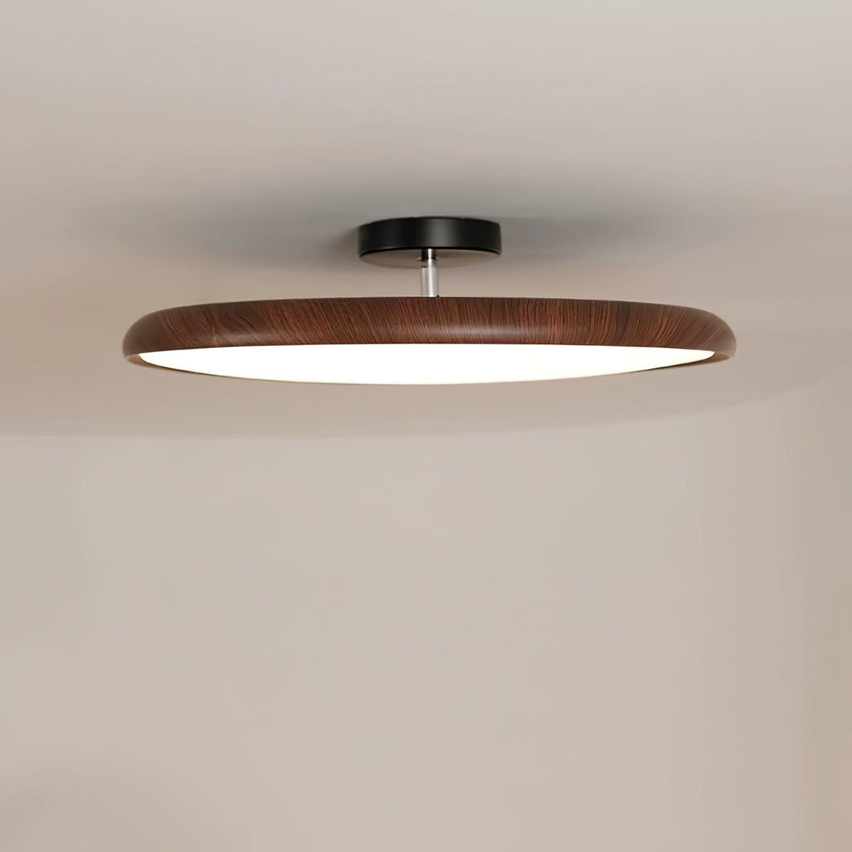 Lola Wood Grain Adjustable Ceiling Light – Modern LED Flush Mount